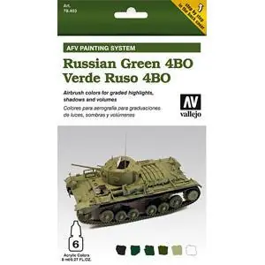 Farb-Set, US Verde Ruso 4BO, 6 x 8 ml