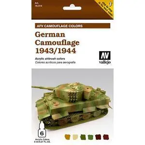 Farb-Set, Deutsch Tarnung 1943/44, 6 x 8 ml