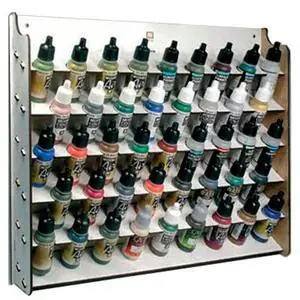 Wandregal für Modellbaufarben, Für 17 ml, 43 Fläschchen