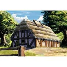 1/72 Haus mit Reet-Dach