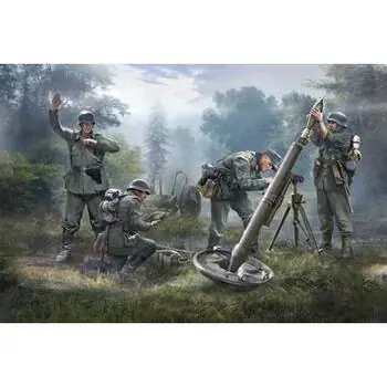 1/72 Deutscher 120 mm Mörser mit Besatzung
