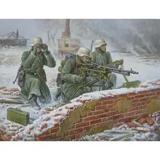1/72 deutsches Maschinengewehr mit Besatzung, Winteruniform