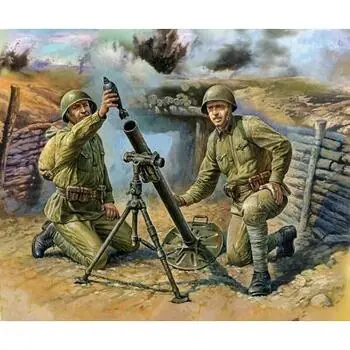 1/72 sowjetischer 82 mm Mörser mit Besatzung