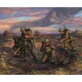 1/72 WWII britischer Mörser mit Besatzung 1939-42