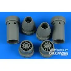 F/A-18E/F Super Hornet exhaust nozzles - closed for HOBBY BOSS in 1:48