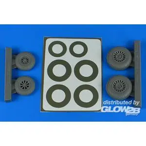 A-26B/C (B-26B/C) Invader wheels & paint masks early - diamond pattern for ICM in 1:48