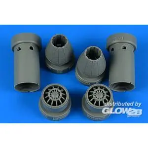 F/A-18E/F Super Hornet exhaust nozzles - closed for HOBBY BOSS in 1:48