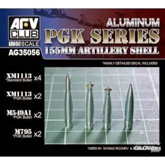 155MM ARTILLERY SHELL PGK SERIES in 1:35