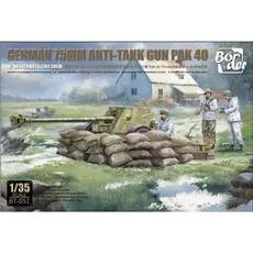 Deutsche 75-mm-Panzerabwehrkanone PaK 40 im Maßstab 1:35