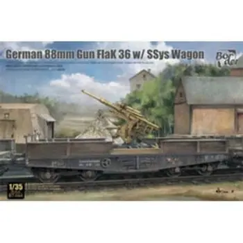 Deutsche 88 mm FlaK 36 mit SSys Wagon im Maßstab 1:35