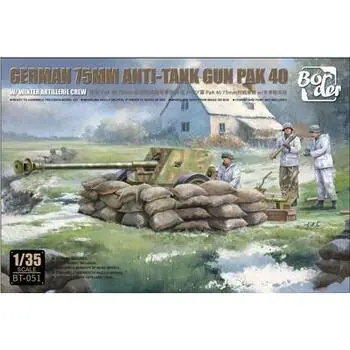 Deutsche 75-mm-Panzerabwehrkanone PaK 40 im Maßstab 1:35