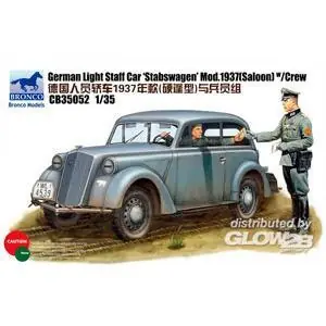 German Light Staff Car Stabswagen Mod. 1937(Saloon)w/crew (2 Figures)