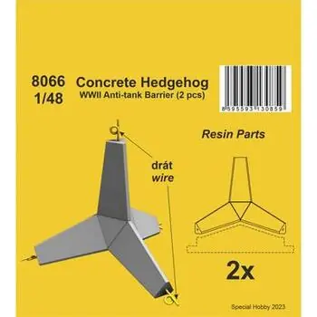 Concrete Hedgehog - WWII Anti-tank Barrier (2 pcs.) 1/48 in 1/48