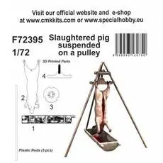 Slaughtered pig suspended on a pulley 1/72 in 1:72
