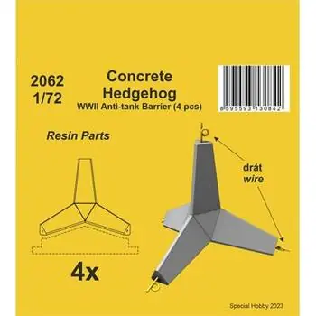 Concrete Hedgehog - WWII Anti-tank Barrier (4 pcs.) 1/72 in 1/72