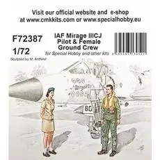 IAF Mirage IIICJ Pilot & Female Ground Crew in 1:72