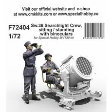 Sw.36 Searchlight Crew, sitting / standing with binoculars in 1:72