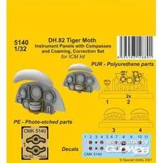 DH.82 Tiger Moth Instrument P. with Compasses and Coaming, Correction S. in 1:32