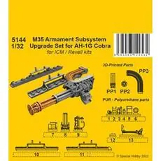 M35 Armament Subsystem Upgrade Set for AH-1G Cobra 1/32 /for ICM and Revell kits in 1:32
