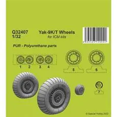 Yak-9T Wheels in 1:32