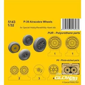 P-39 Airacobra Wheels (Special Hobby/Revell/Kitty Hawk kits) in 1:32