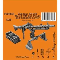 Zündapp KS 750 MG 34 with gun mount and magazine carrier / for Academy kit in 1:35