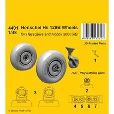 Henschel Hs 129B Wheels / for Hasegawa and Hobby 2000 kits in 1:48