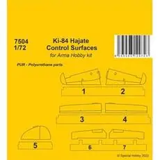 Ki-84 Hajate Control Surfaces 1/72  / for Arma Hobby kits in 1:72