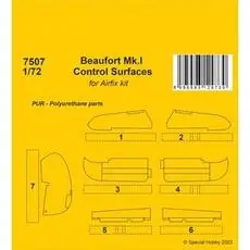 Beaufort Mk.I Control Surfaces 1/72 / for Airfix kit in 1:72