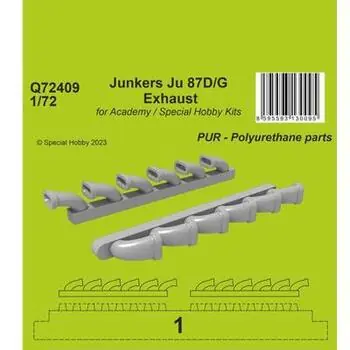 Junkers Ju 87D/G Exhaust 1/72 / for Academy and Special Hobby Kits in 1:72