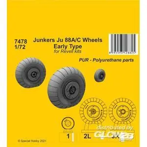 Junkers Ju 88A/C Wheels Early Type (Revell kits) in 1:72