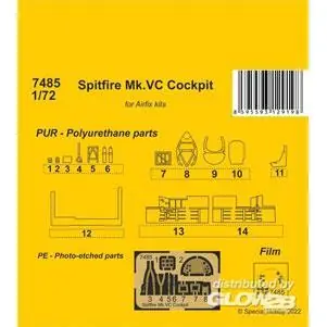 Spitfire Mk.VC Cockpit / for Airfix kit in 1:72