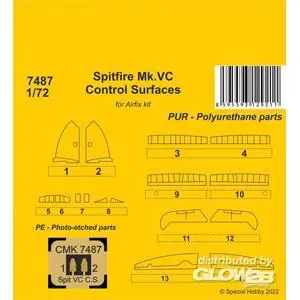 Spitfire Mk.VC Control Surfaces / for Airfix kit in 1:72