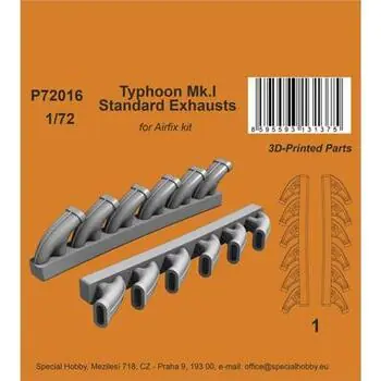 Typhoon Mk.I Standard Exhausts / for Airfix kit in 1:72