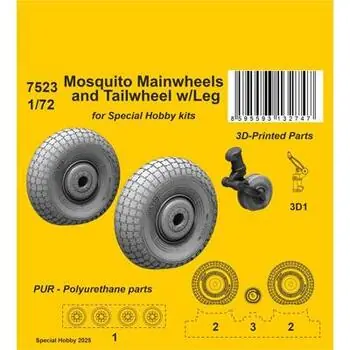 Mosquito Haupträder und Spornrad mit Bein 1/72 / für Special Hobby Bausätze