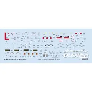 P-51D stencils for REVELL/TAMIYA in 1:32