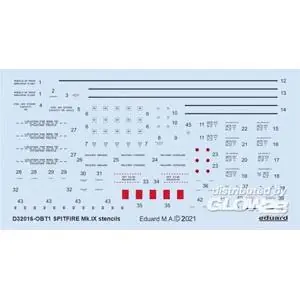 Spitfire Mk.IX stencils for TAMIYA/REVELL in 1:32
