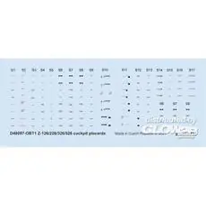 Z-126/226/326/526 cockpit placards 1/48 EDUARD in 1:48