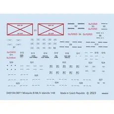 Mosquito B Mk.IV stencils for TAMIYA/REVELL in 1:48