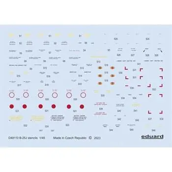 B-25J stencils 1/48 HKM in 1:48