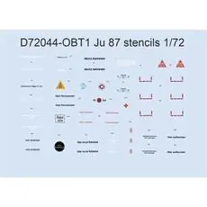 Ju 87 stencils for ACADEMY/AIRFIX/ITALERI/REVELL in 1:72