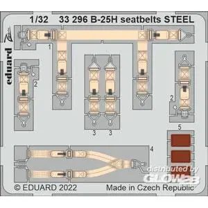 B-25H seatbelts STEEL for HKM in 1:32