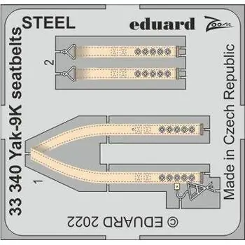 Yak-9K seatbelts STEEL for ICM in 1:32