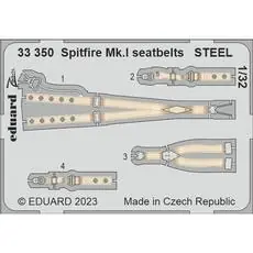 Spitfire Mk.I seatbelts STEEL 1/32 KOTARE in 1:32