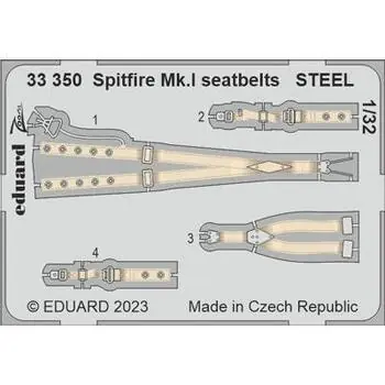 Spitfire Mk.I seatbelts STEEL 1/32 KOTARE in 1:32