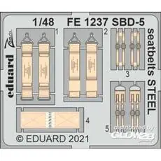 SBD-5 seatbelts STEEL, for REVELL in 1:48