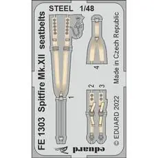 Spitfire Mk.XII seatbelts STEEL for AIRFIX in 1:48