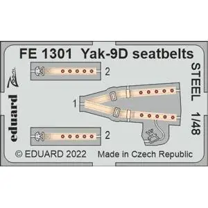 Yak-9D seatbelts STEEL in 1:48