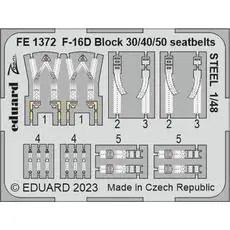 F-16D Block 30/40/50 seatbelts STEEL 1/48 KINETIC in 1:48