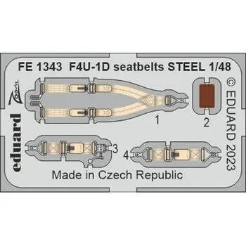 F4U-1D seatbelts STEEL 1/48 HOBBY BOSS in 1:48